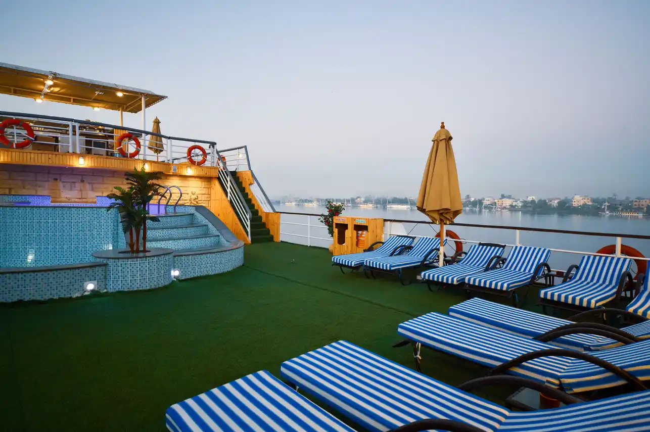 Sun deck of the Nile Treasure Nile Cruise Nile cruise